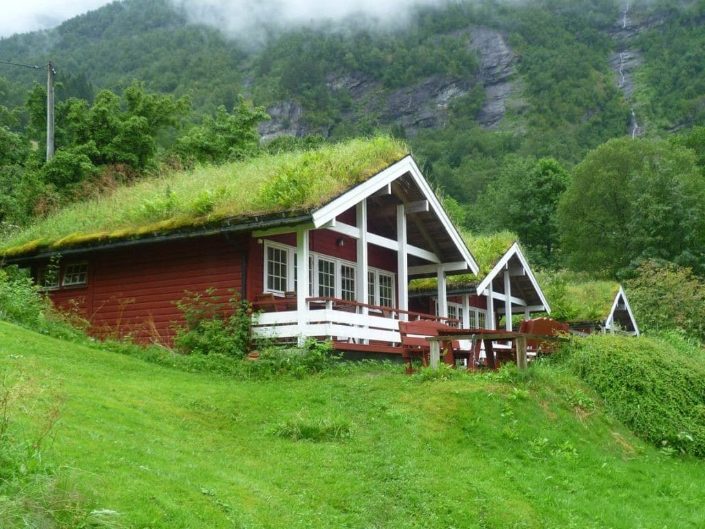 Экстенсивное озеленение делает внешний вид дома более уютным